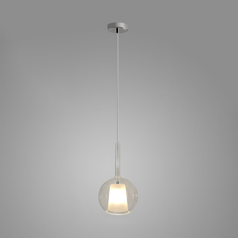 Minimalist Spherical Pendant Light With Cylindrical Top