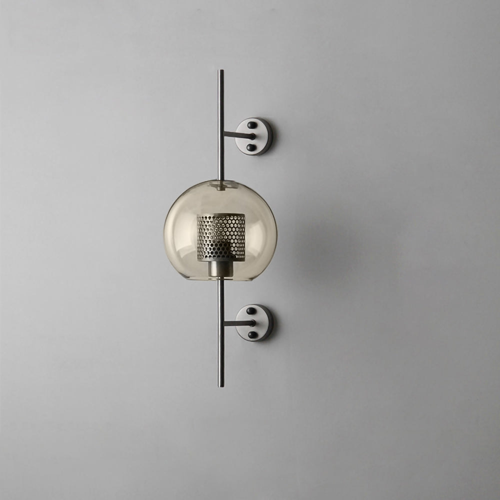 Industrial Cylindrical Wall Sconce with Round Diffuser