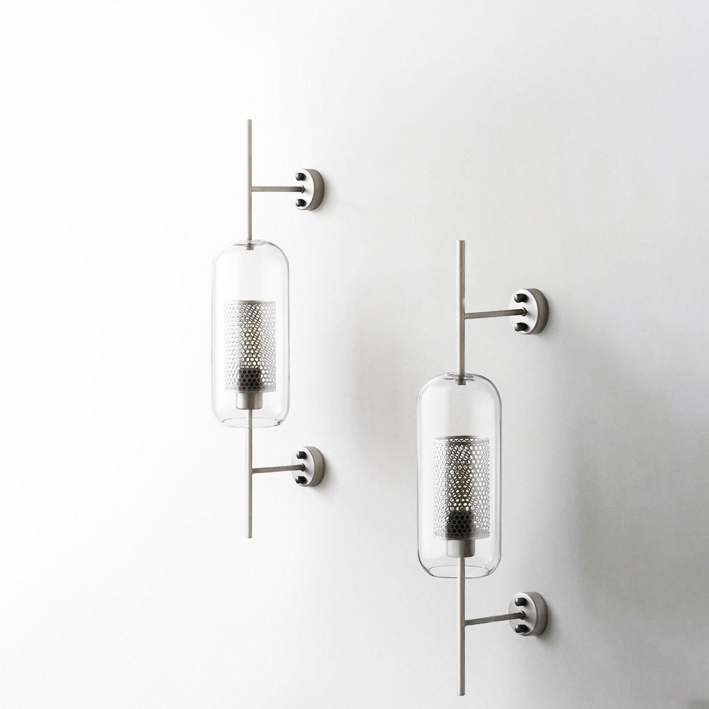 Industrial Cylindrical Wall Sconce with Round Diffuser