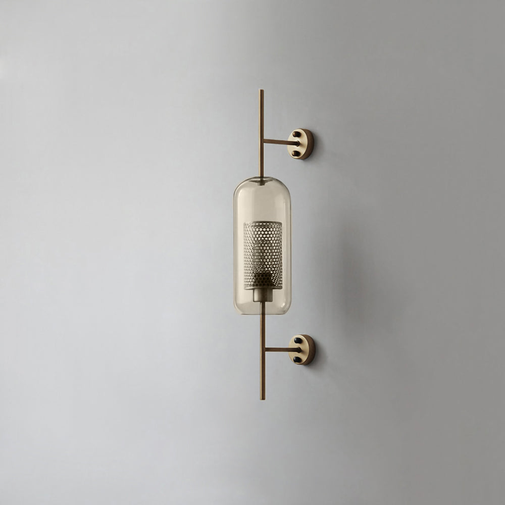 Industrial Cylindrical Wall Sconce with Round Diffuser