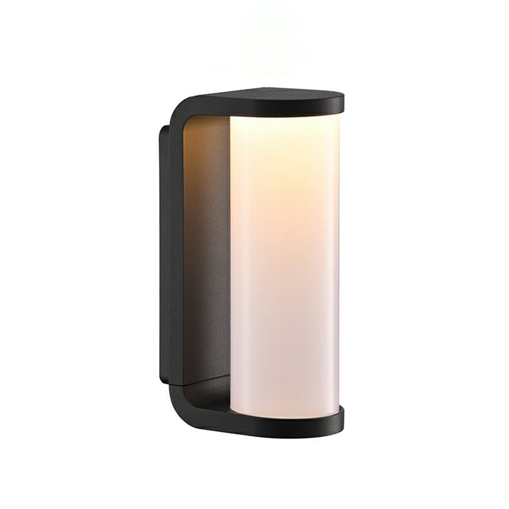 Modern Outdoor Wall Lamp – Cylindrical Metal Design, Waterproof