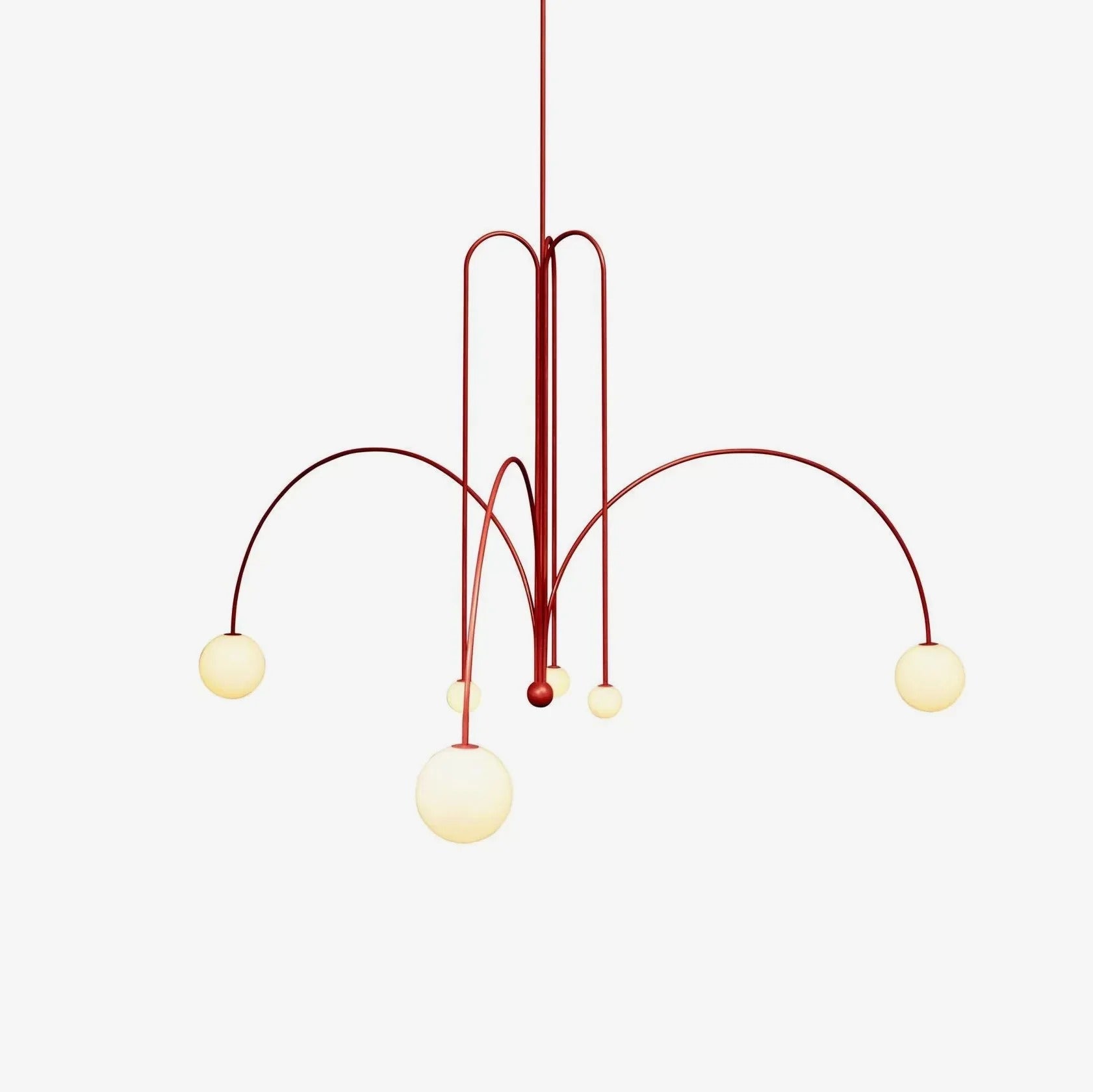 Sleek Modern Chandelier & Glass Shades Elegance