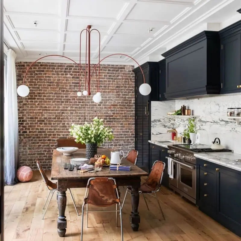 Sleek Modern Chandelier & Glass Shades Elegance