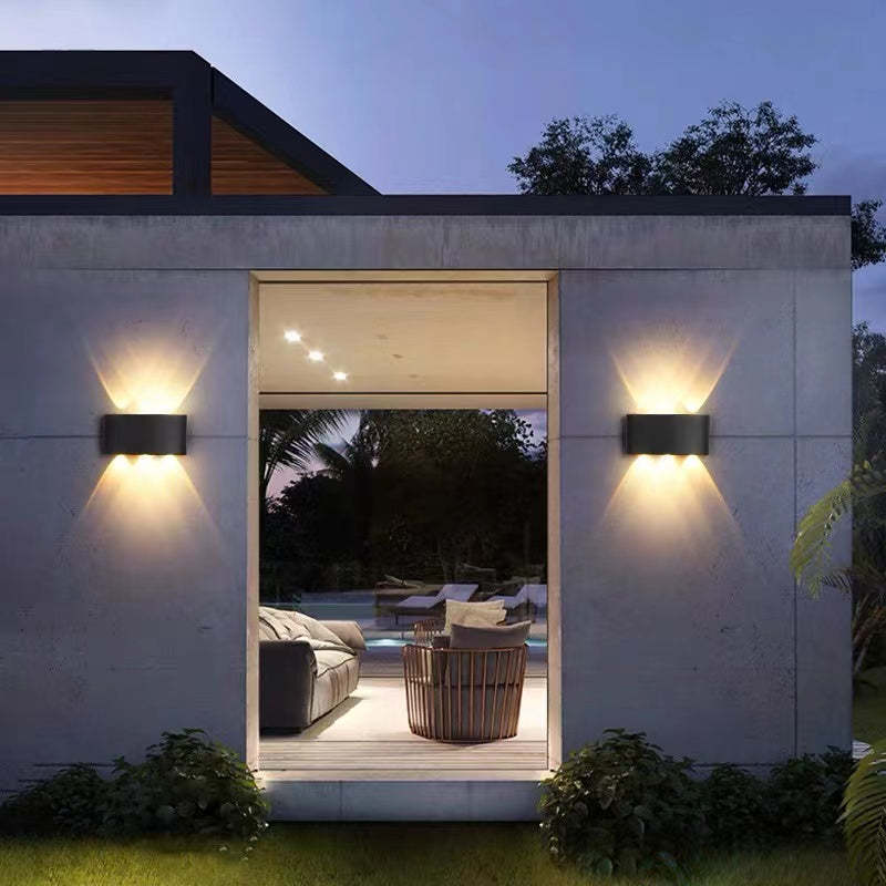 Modern Rectangular Outdoor Wall Lamp – Waterproof & Rustproof LED