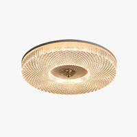 Art Deco Geometric-Round LED Flush Mount Fixture