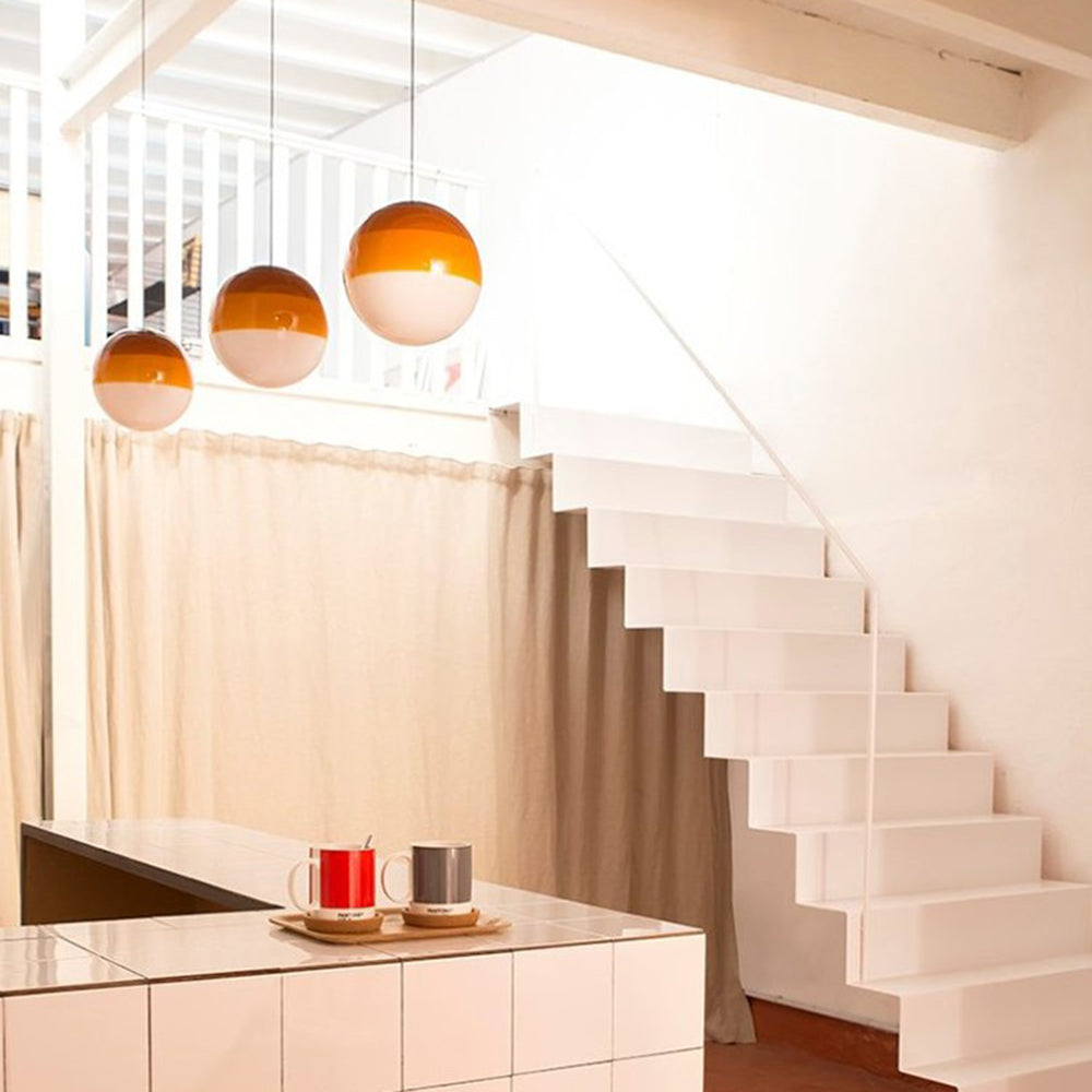 Hanging Smooth Spherical Pendant Light in Retro
