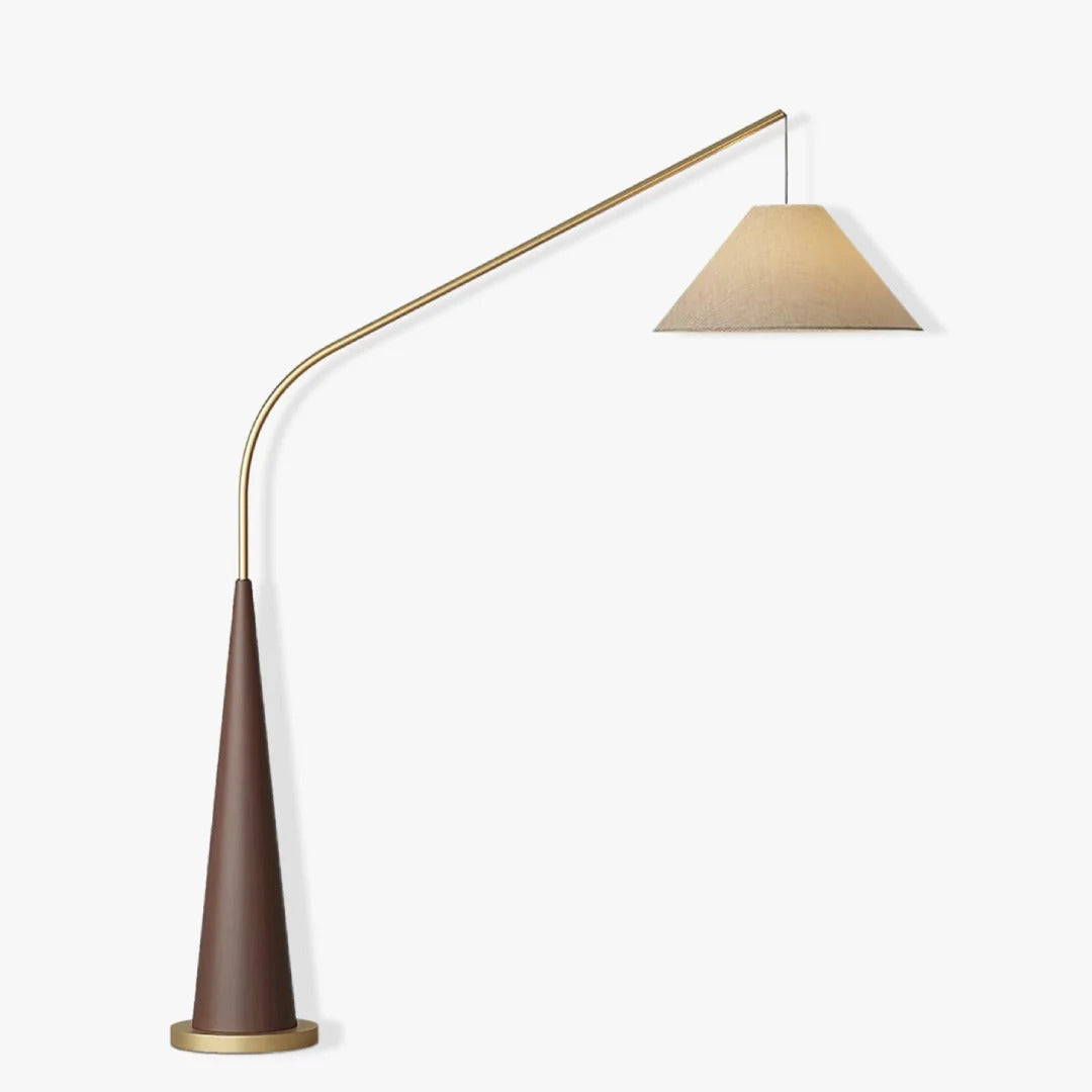 Scandinavian Minimalist Curved-Cone Floor Lamp