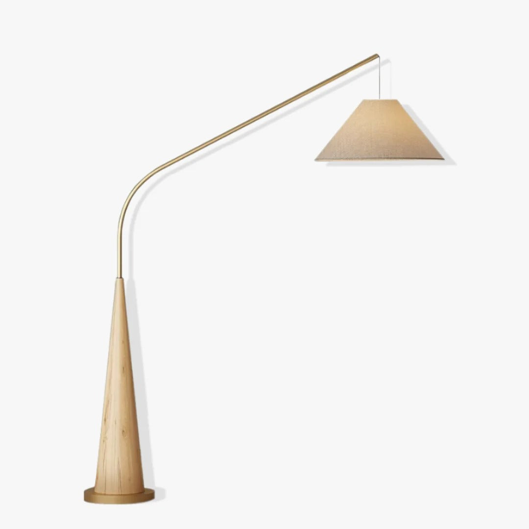 Scandinavian Minimalist Curved-Cone Floor Lamp