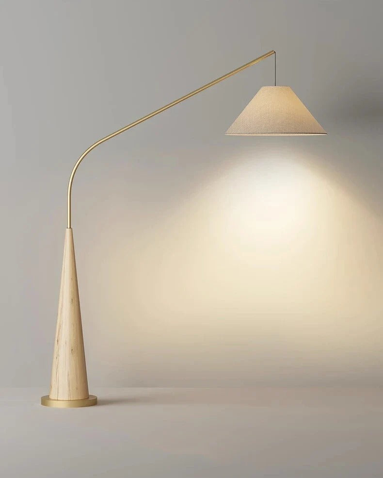 Scandinavian Minimalist Curved-Cone Floor Lamp