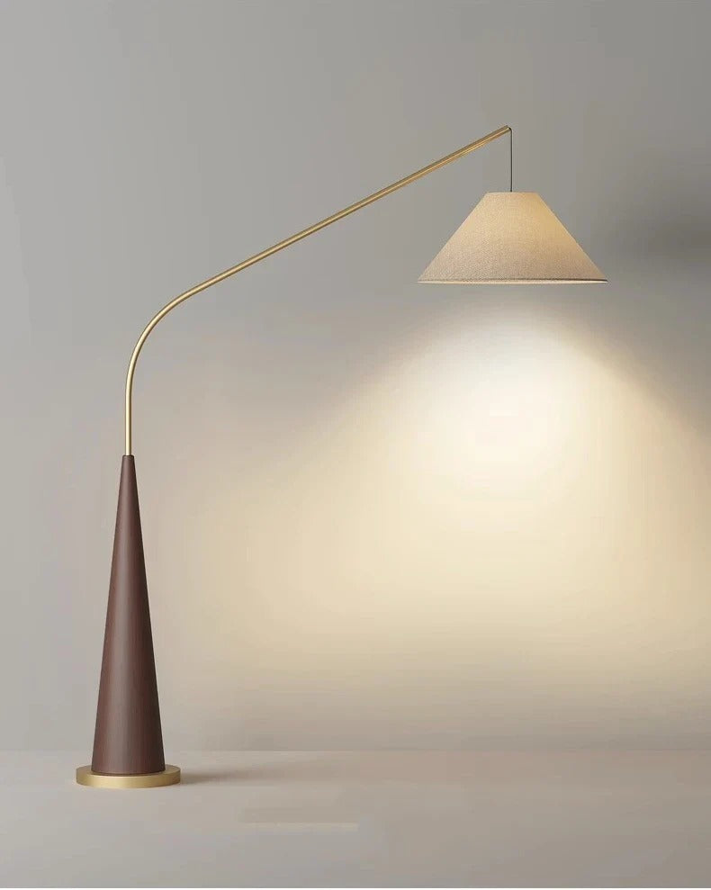 Scandinavian Minimalist Curved-Cone Floor Lamp