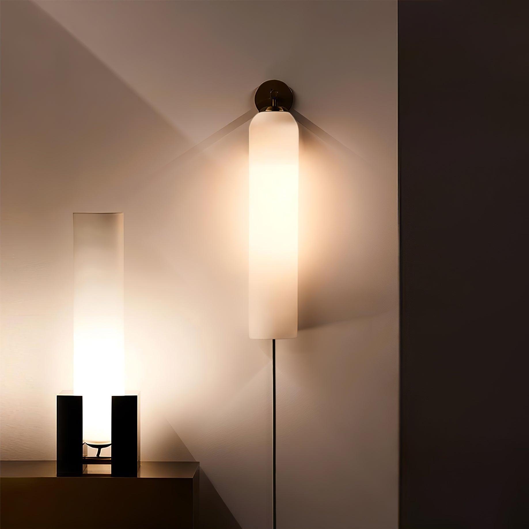 Scandinavian Cylindrical Wall Sconce Plug-In
