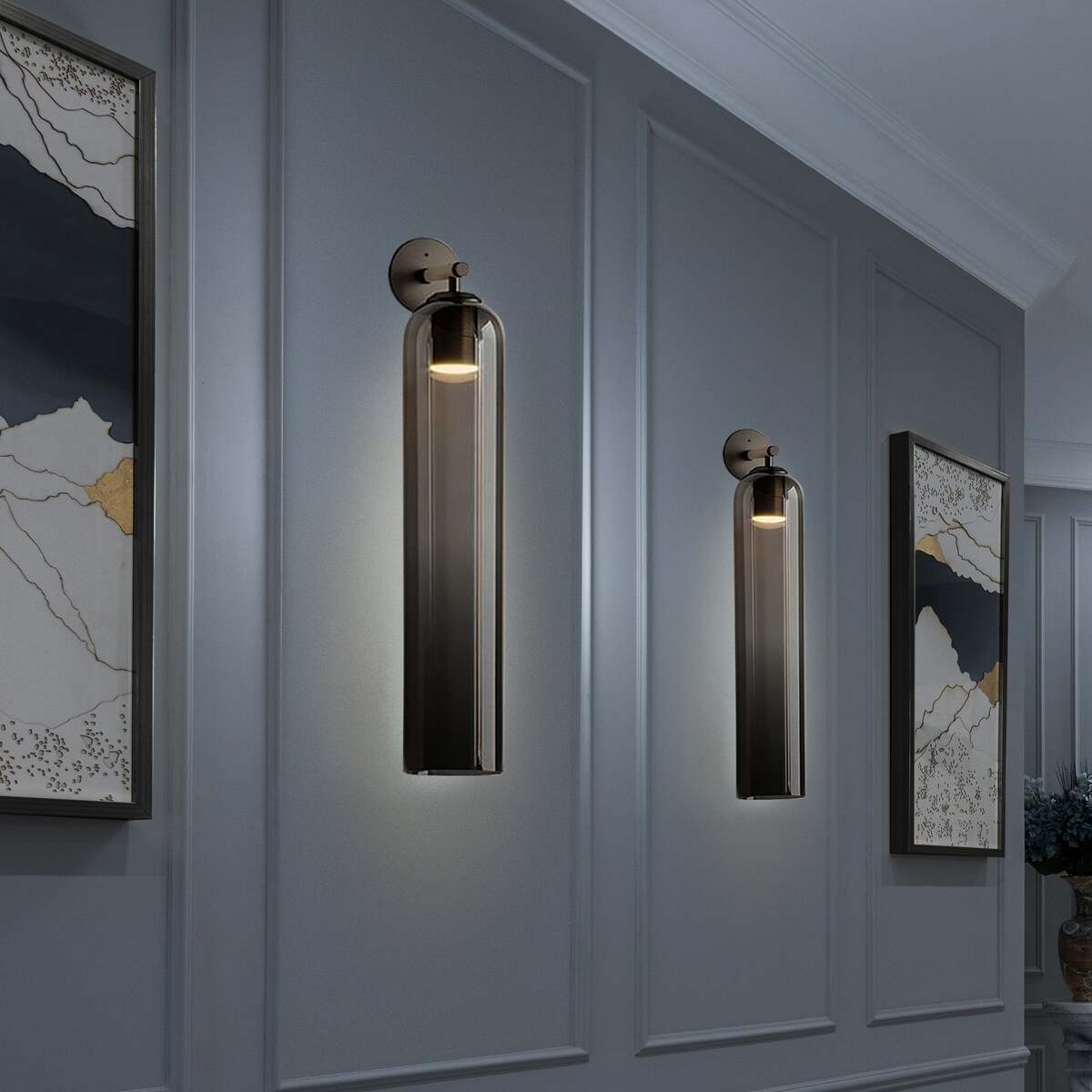 Scandinavian Cylindrical Wall Sconce Plug-In