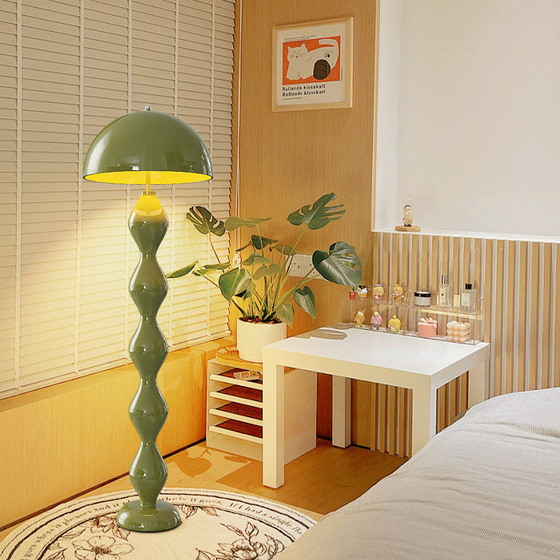 Modern Floor Lamp with Hemispherical Shade Design