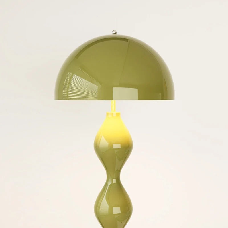 Modern Floor Lamp with Hemispherical Shade Design