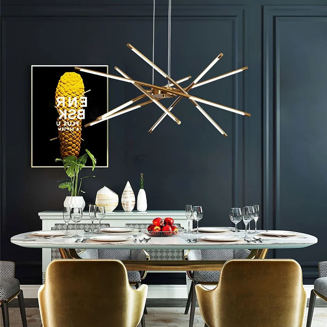 Contemporary Multi-Layered Radial LED Chandelier