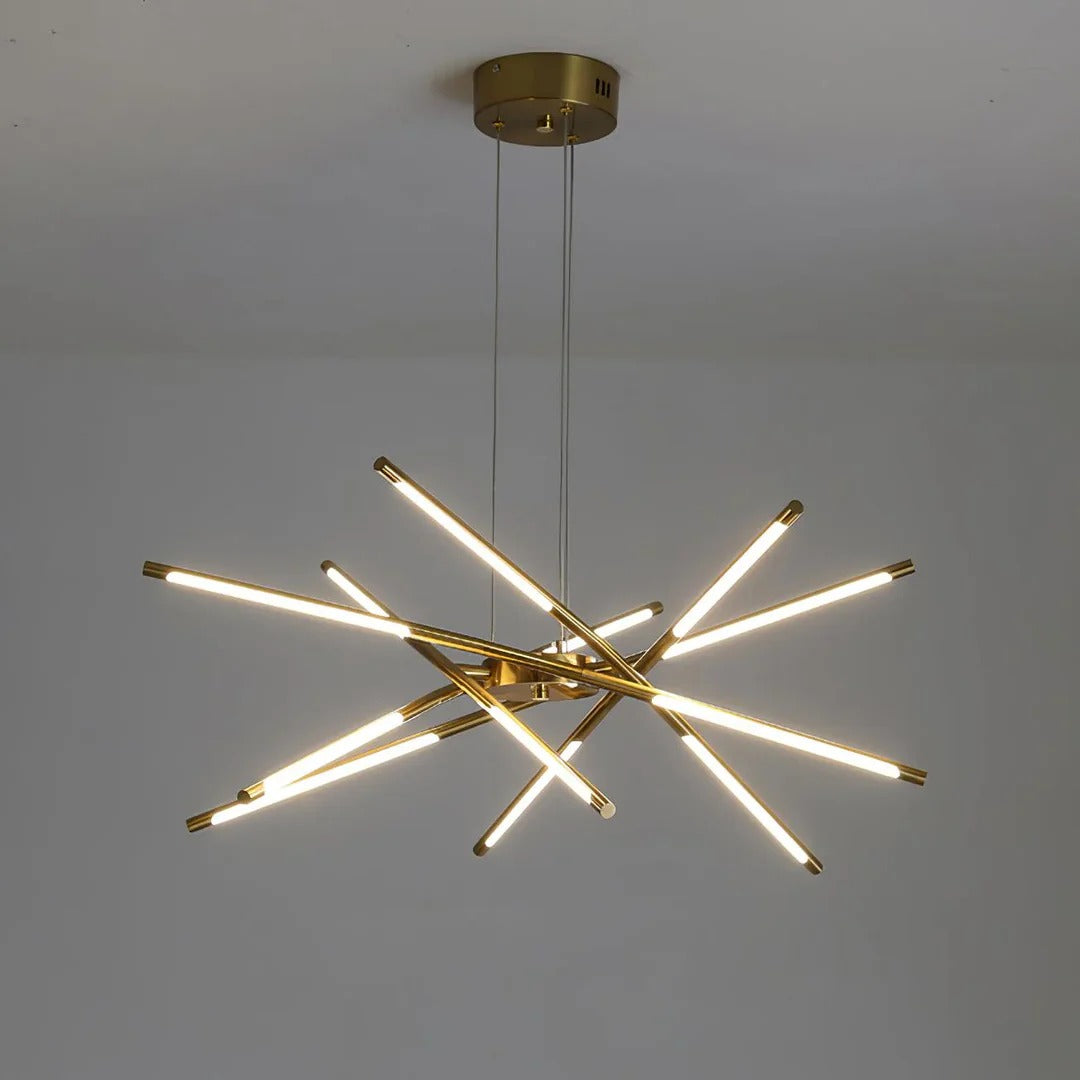 Contemporary Multi-Layered Radial LED Chandelier