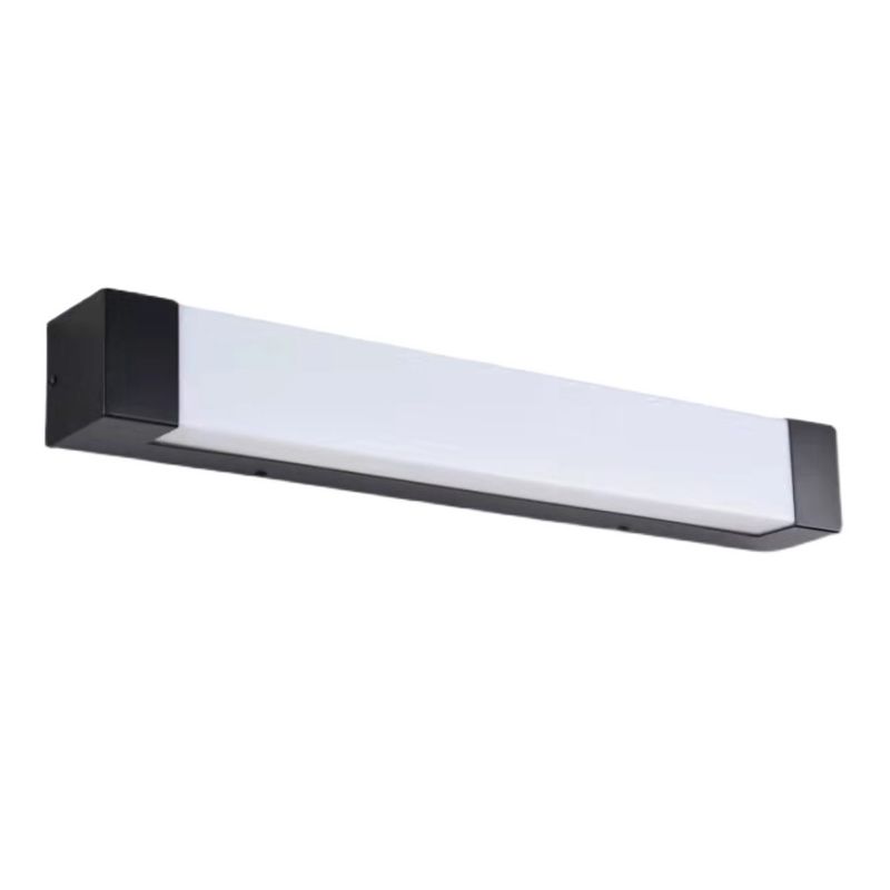 Modern Linear Outdoor Wall Lamp – Black, Motion Sensor, Waterproof