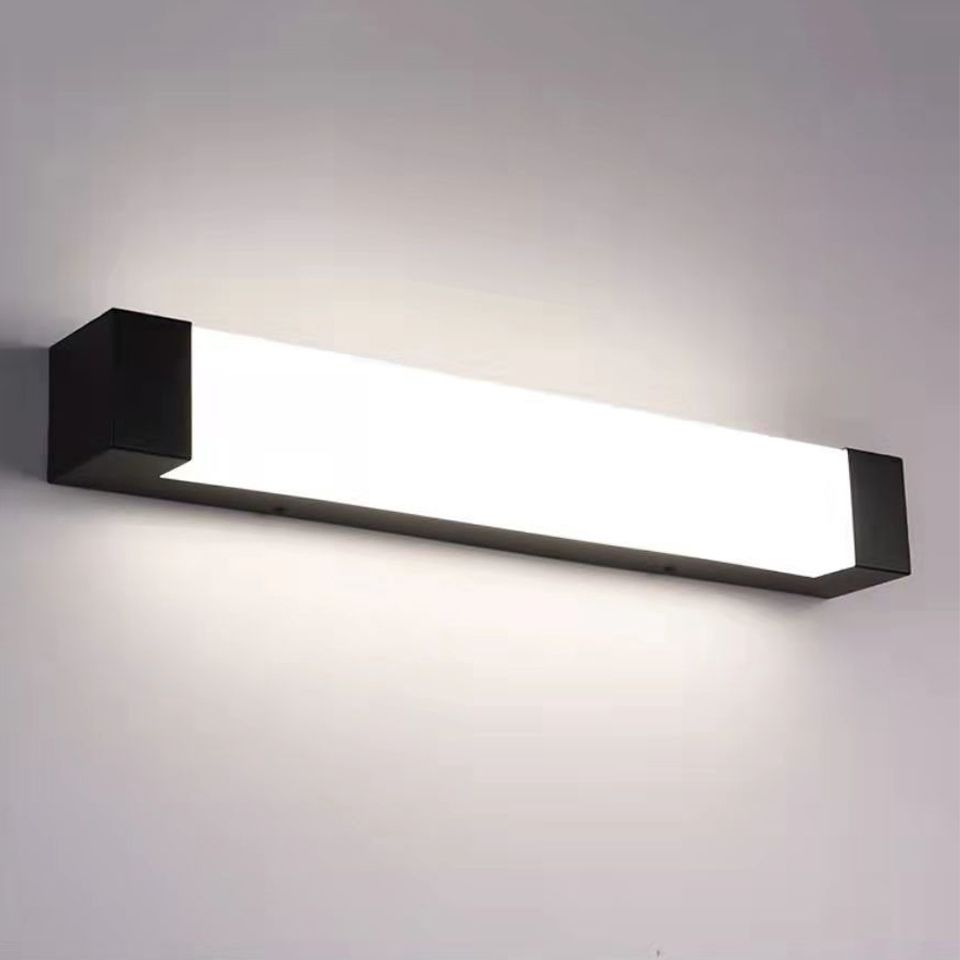 Modern Linear Outdoor Wall Lamp – Black, Motion Sensor, Waterproof