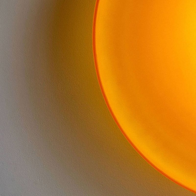 Minimalist Semi-Flush Mount Light with Hemisphere