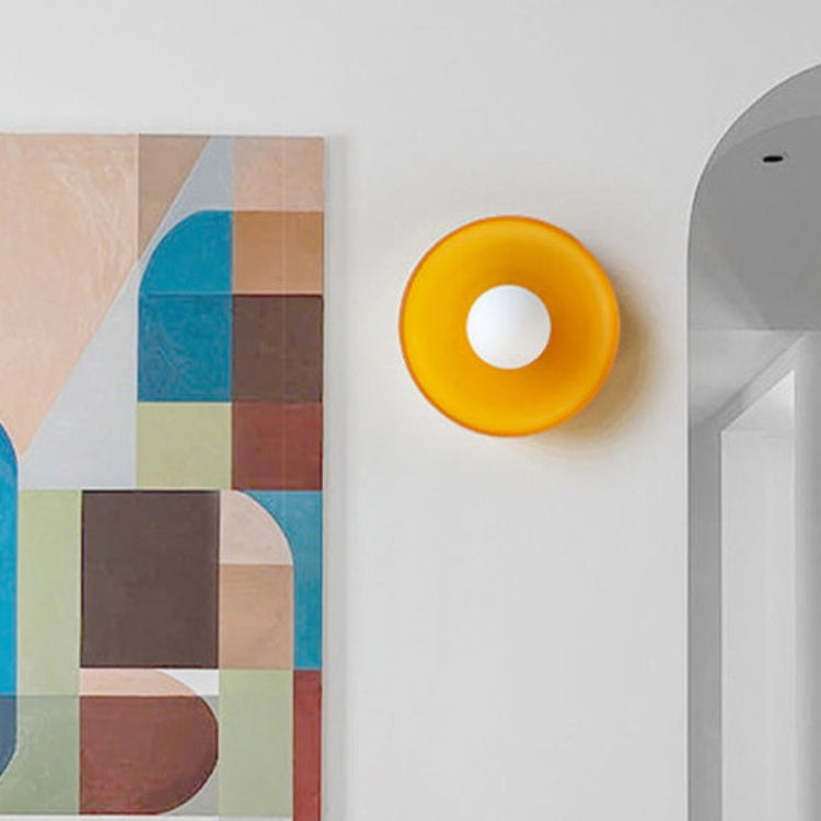Minimalist Semi-Flush Mount Light with Hemisphere