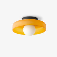 Minimalist Semi-Flush Mount Light with Hemisphere
