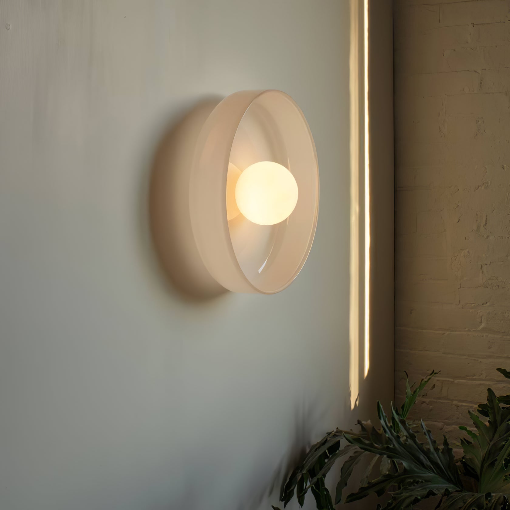 Minimalist Semi-Flush Mount Light with Hemisphere