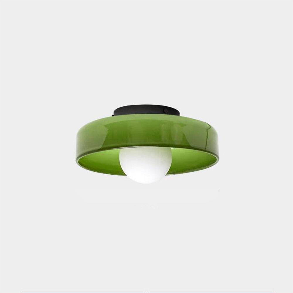 Minimalist Semi-Flush Mount Light with Hemisphere