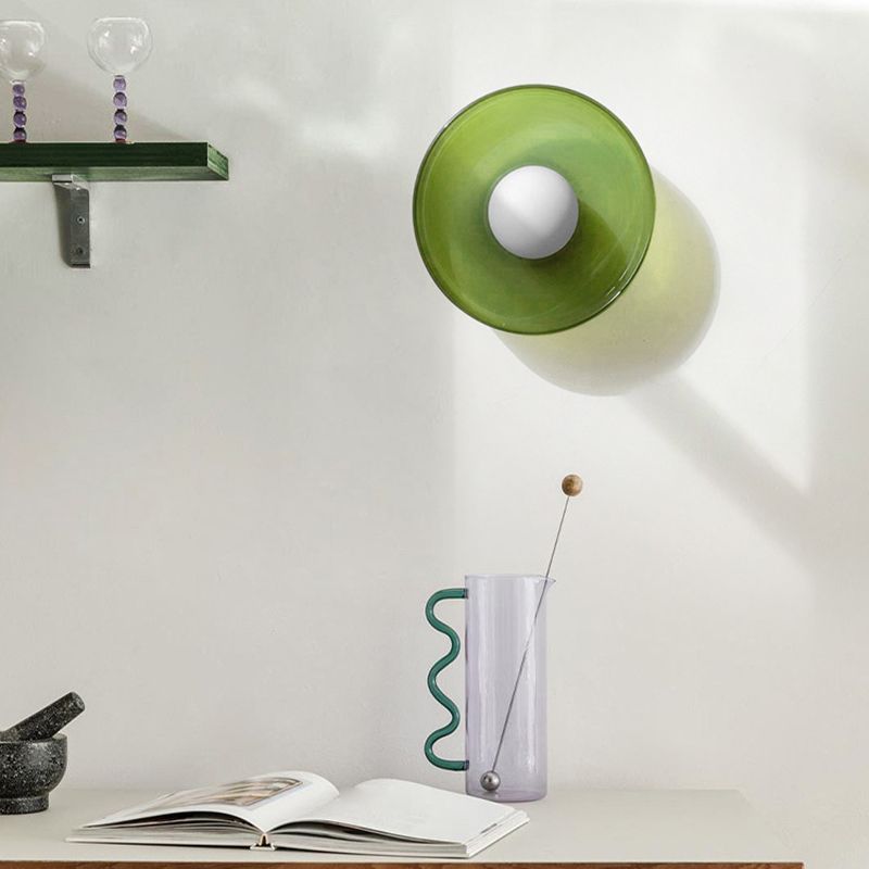 Minimalist Semi-Flush Mount Light with Hemisphere