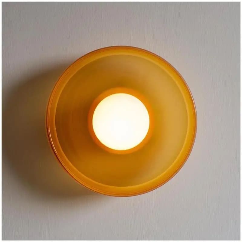 Minimalist Semi-Flush Mount Light with Hemisphere