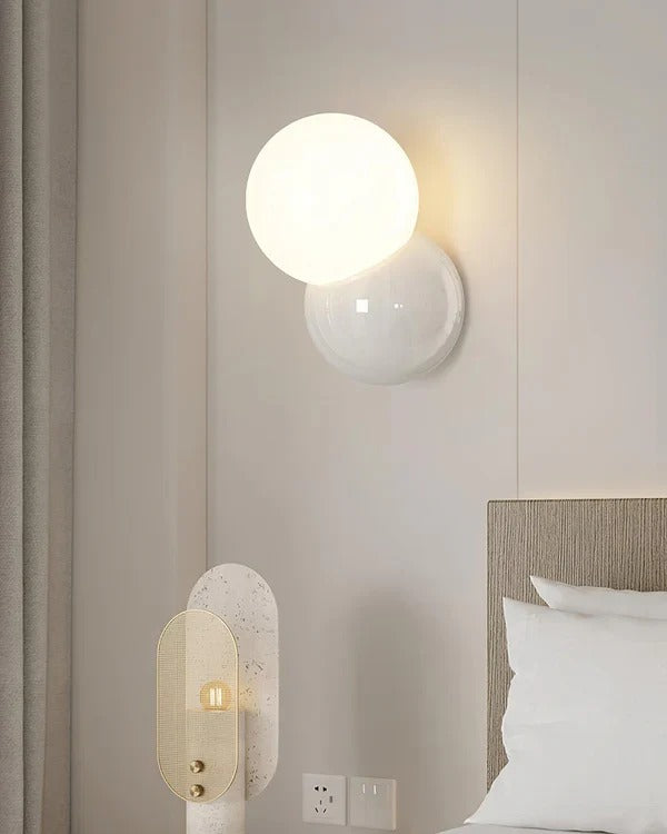 Minimalist Intersecting Spherical Wall Sconce