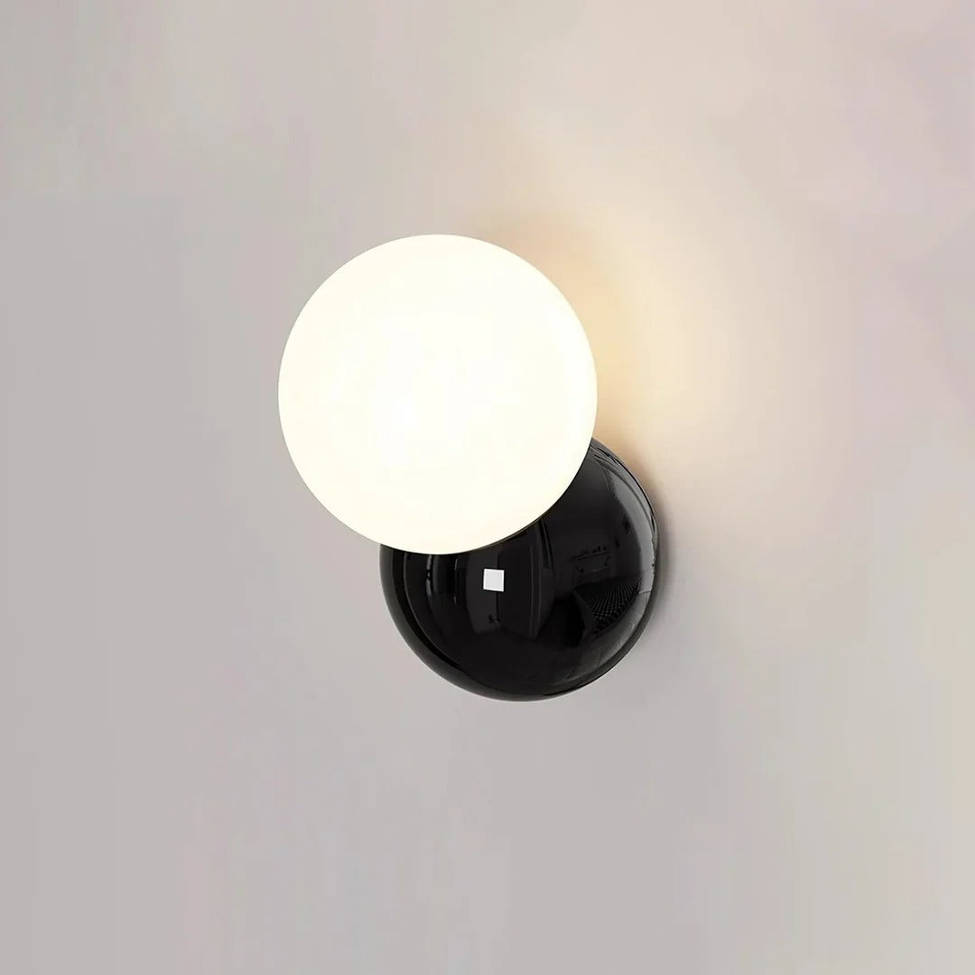 Minimalist Intersecting Spherical Wall Sconce
