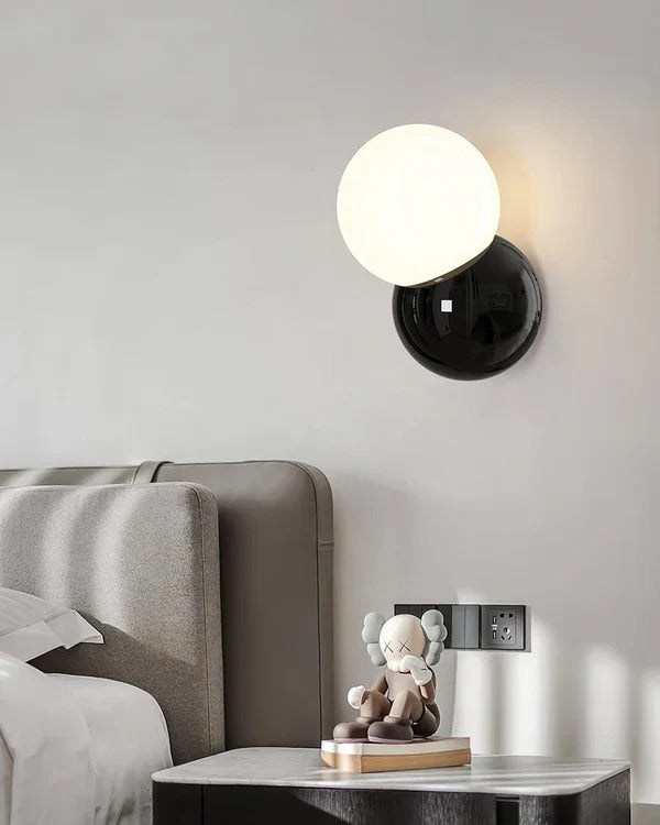 Minimalist Intersecting Spherical Wall Sconce