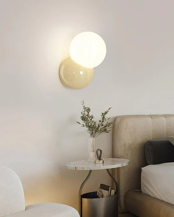Minimalist Intersecting Spherical Wall Sconce