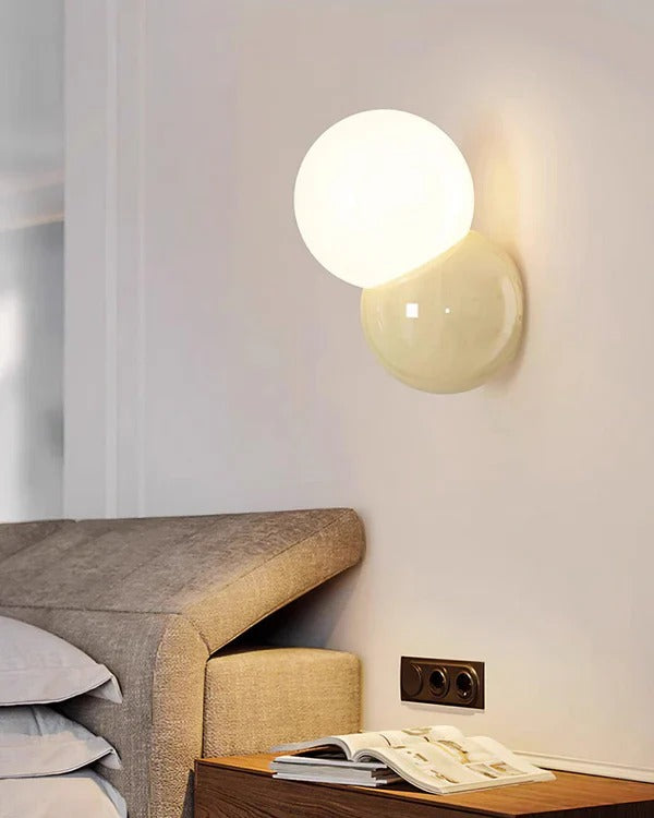 Minimalist Intersecting Spherical Wall Sconce