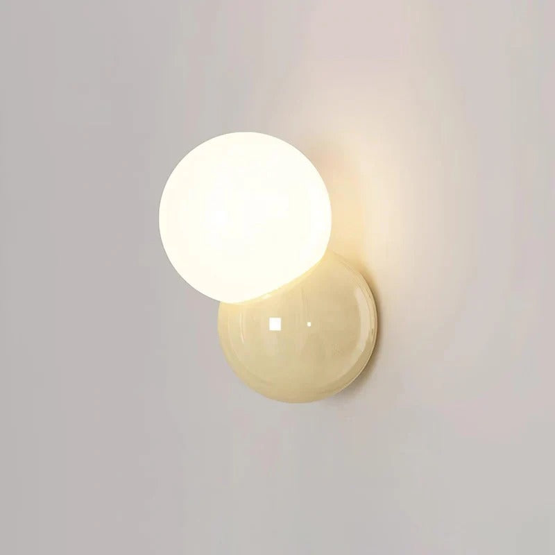Minimalist Intersecting Spherical Wall Sconce