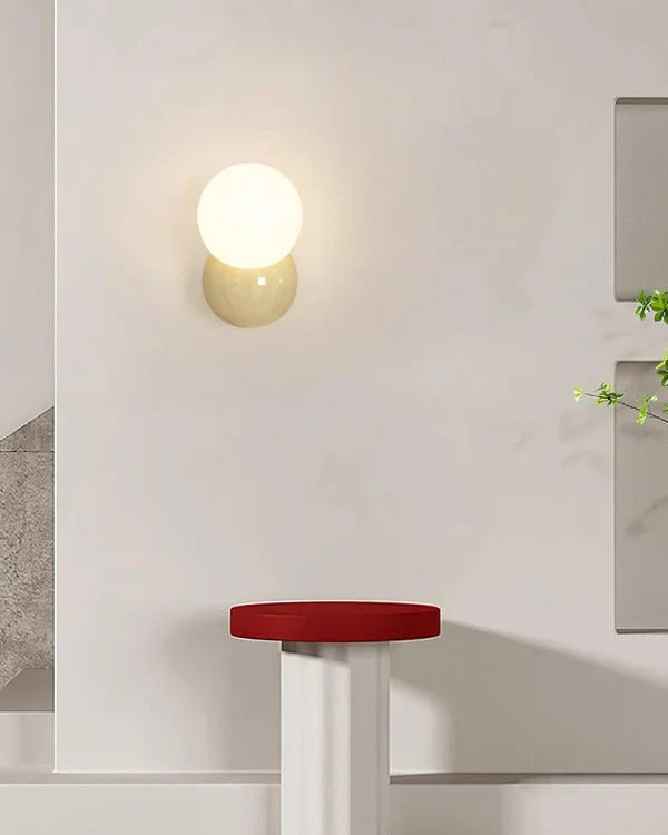Minimalist Intersecting Spherical Wall Sconce