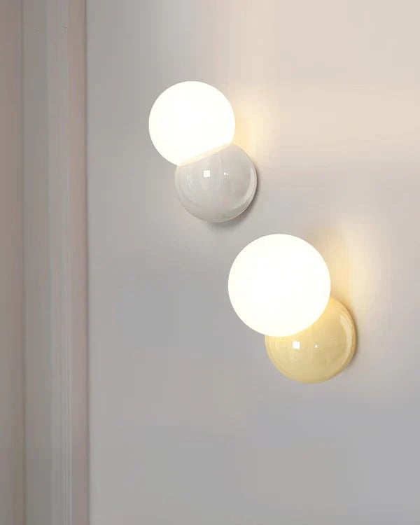 Minimalist Intersecting Spherical Wall Sconce