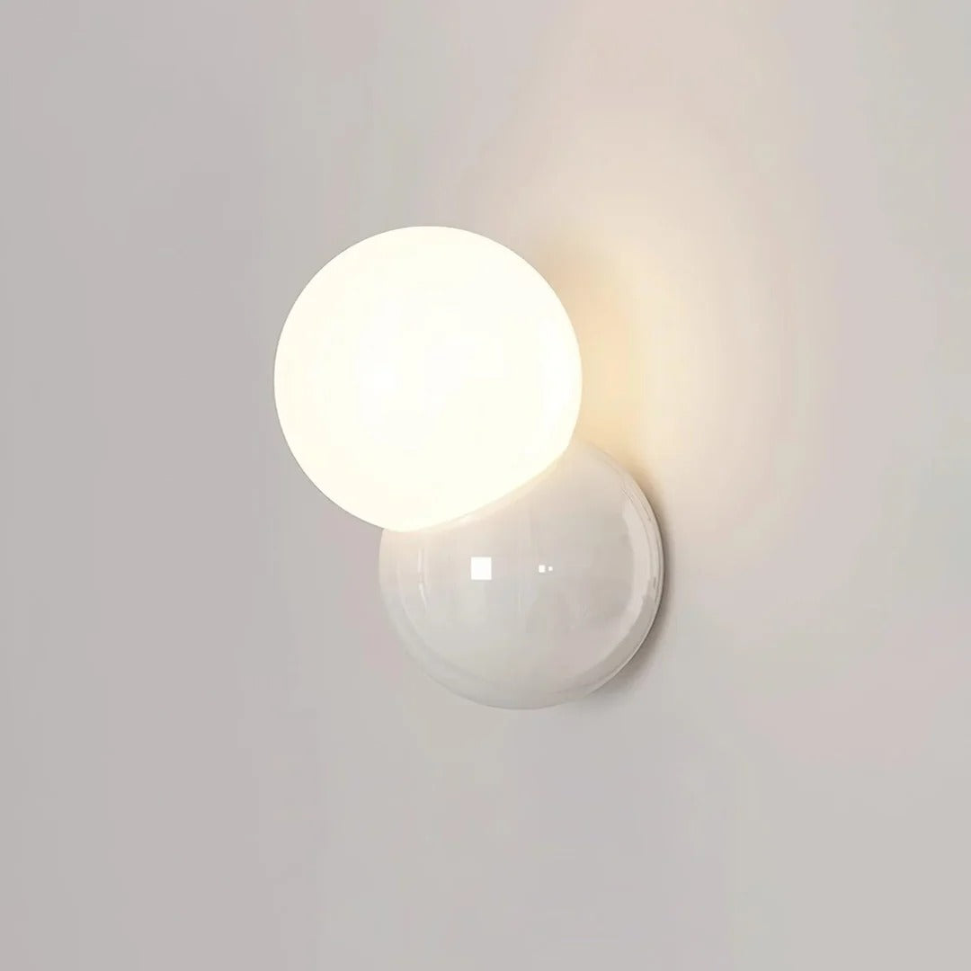 Minimalist Intersecting Spherical Wall Sconce