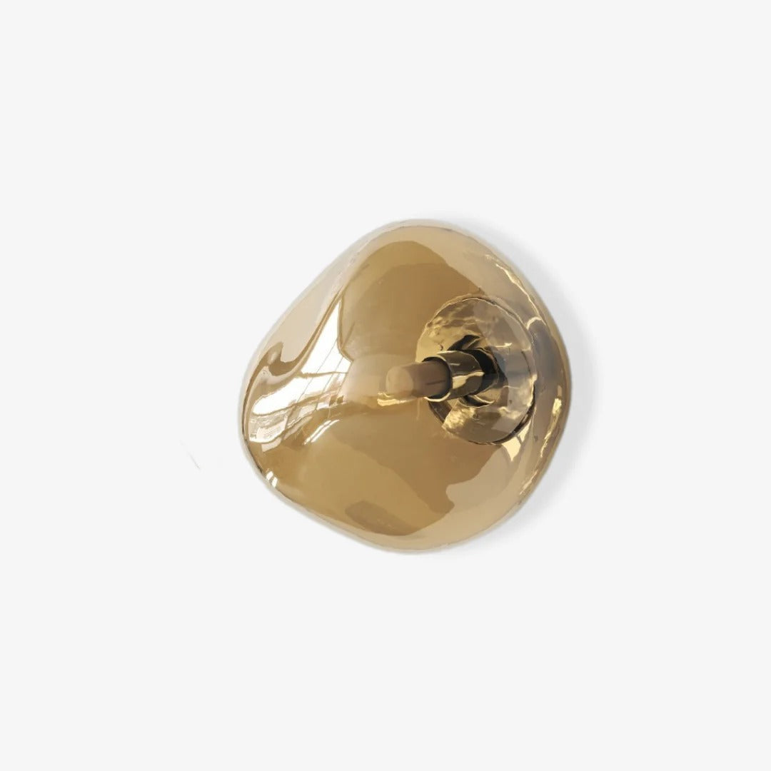 Modern Irregular-Spherical Wall Sconce with Domed Shade