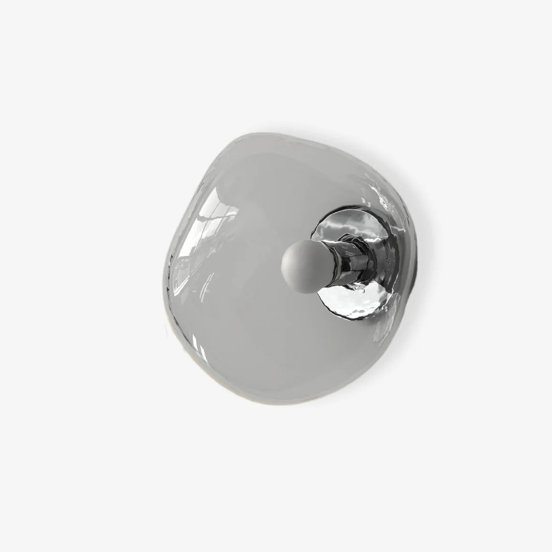 Modern Irregular-Spherical Wall Sconce with Domed Shade