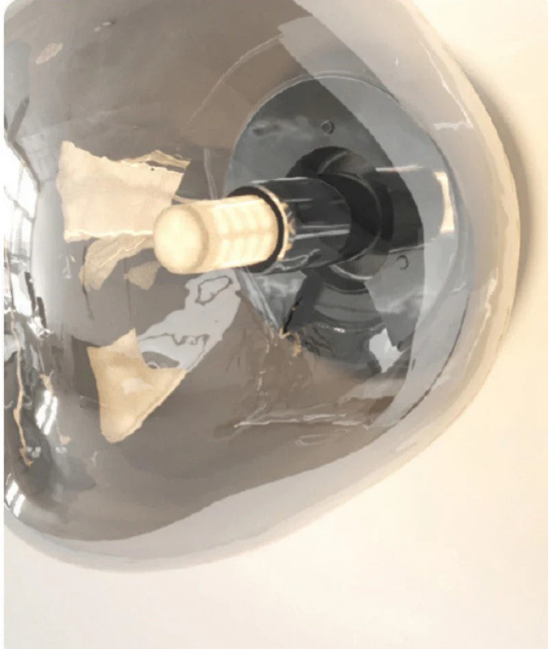 Modern Irregular-Spherical Wall Sconce with Domed Shade