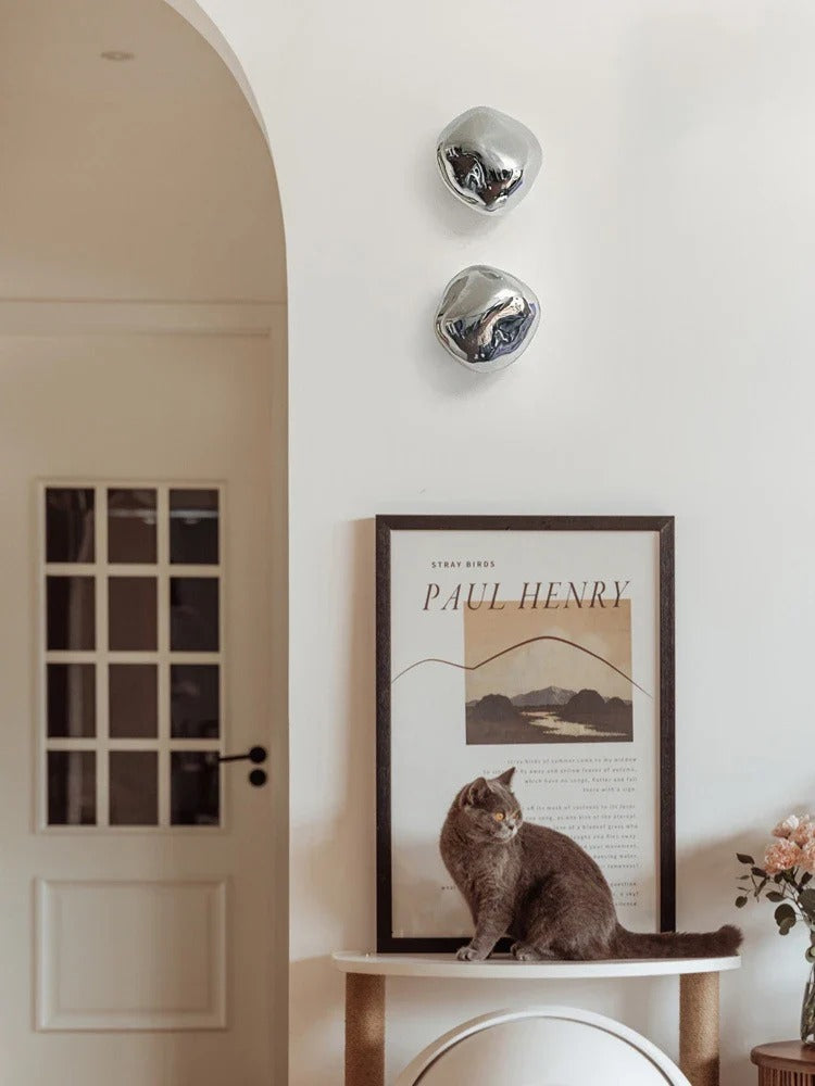 Modern Irregular-Spherical Wall Sconce with Domed Shade