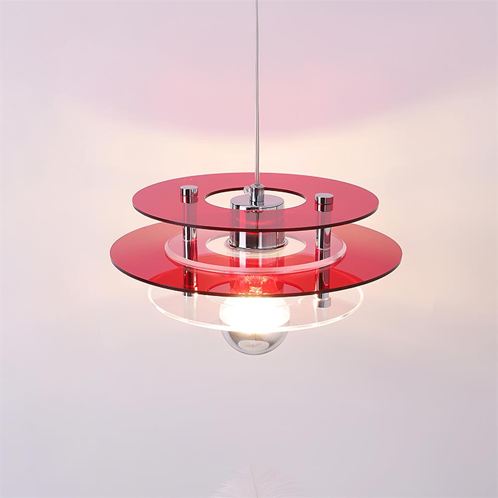 Mid-Century Pendant Light with Orbital Disk Array