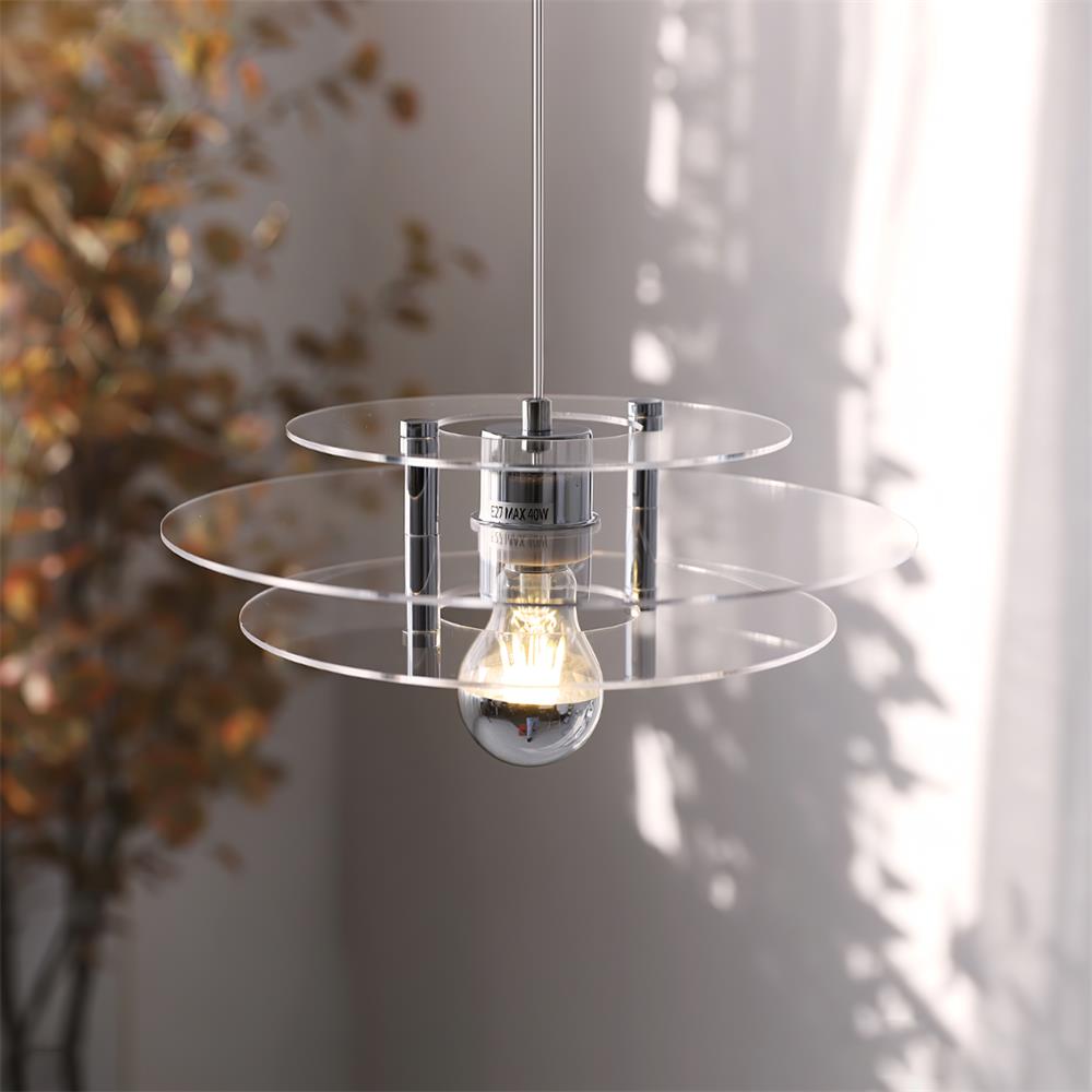 Mid-Century Pendant Light with Orbital Disk Array
