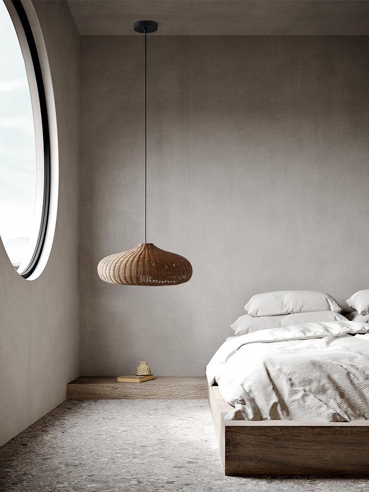 Boho Pendant Light with Interwoven Dome Design