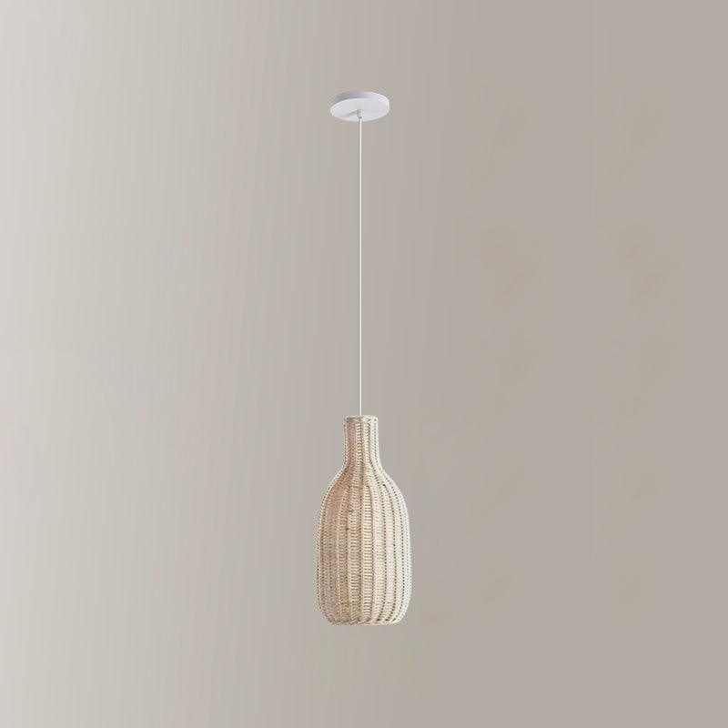 Boho Pendant Light with Interwoven Dome Design