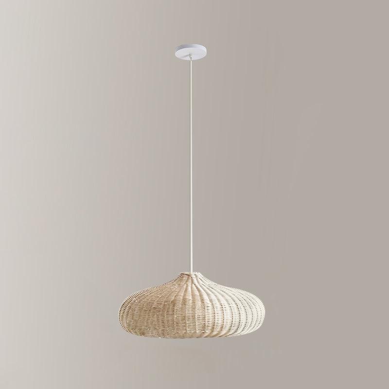 Boho Pendant Light with Interwoven Dome Design