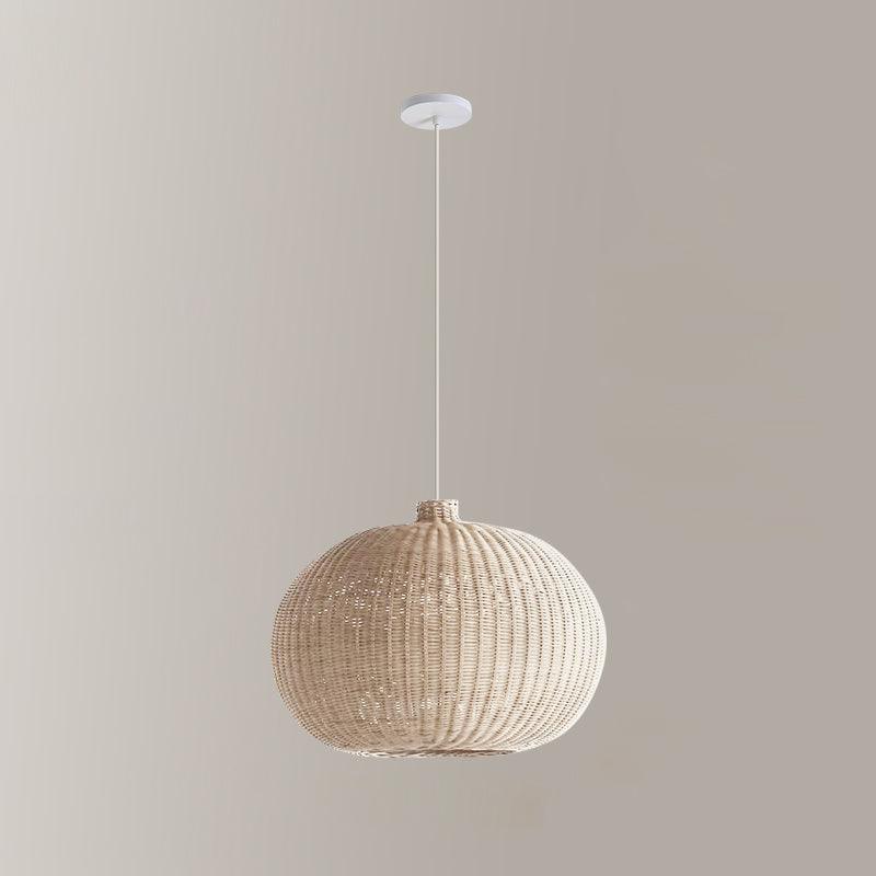 Boho Pendant Light with Interwoven Dome Design