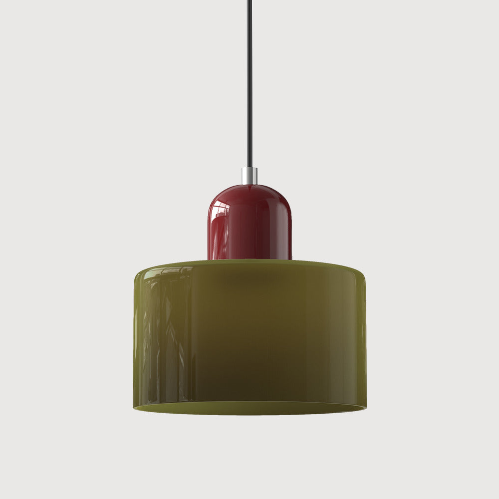 Bauhaus Cylindrical Dome-Top Island Pendant Lamp