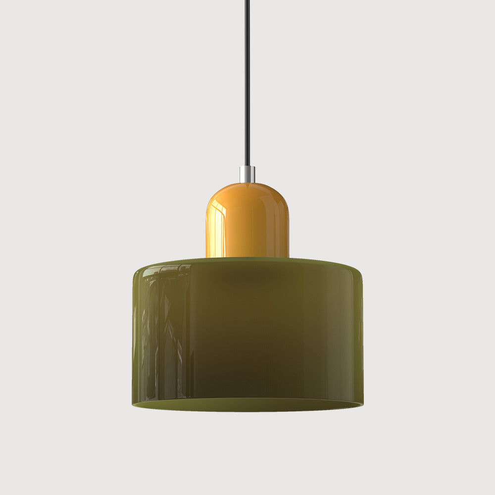 Bauhaus Cylindrical Dome-Top Island Pendant Lamp
